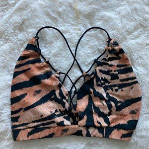 Beach Riot animal print sports bra